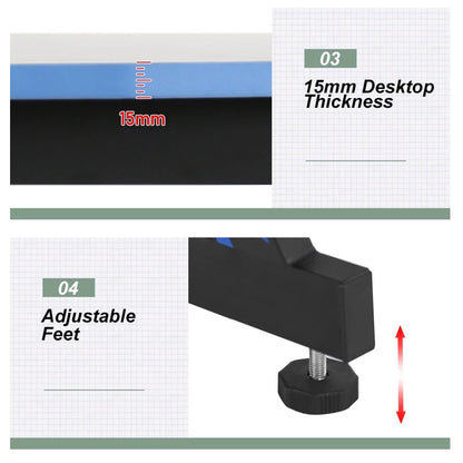 35.4In Z Shaped PC Computer Gamaing Desk with Headphone Hook,Blue