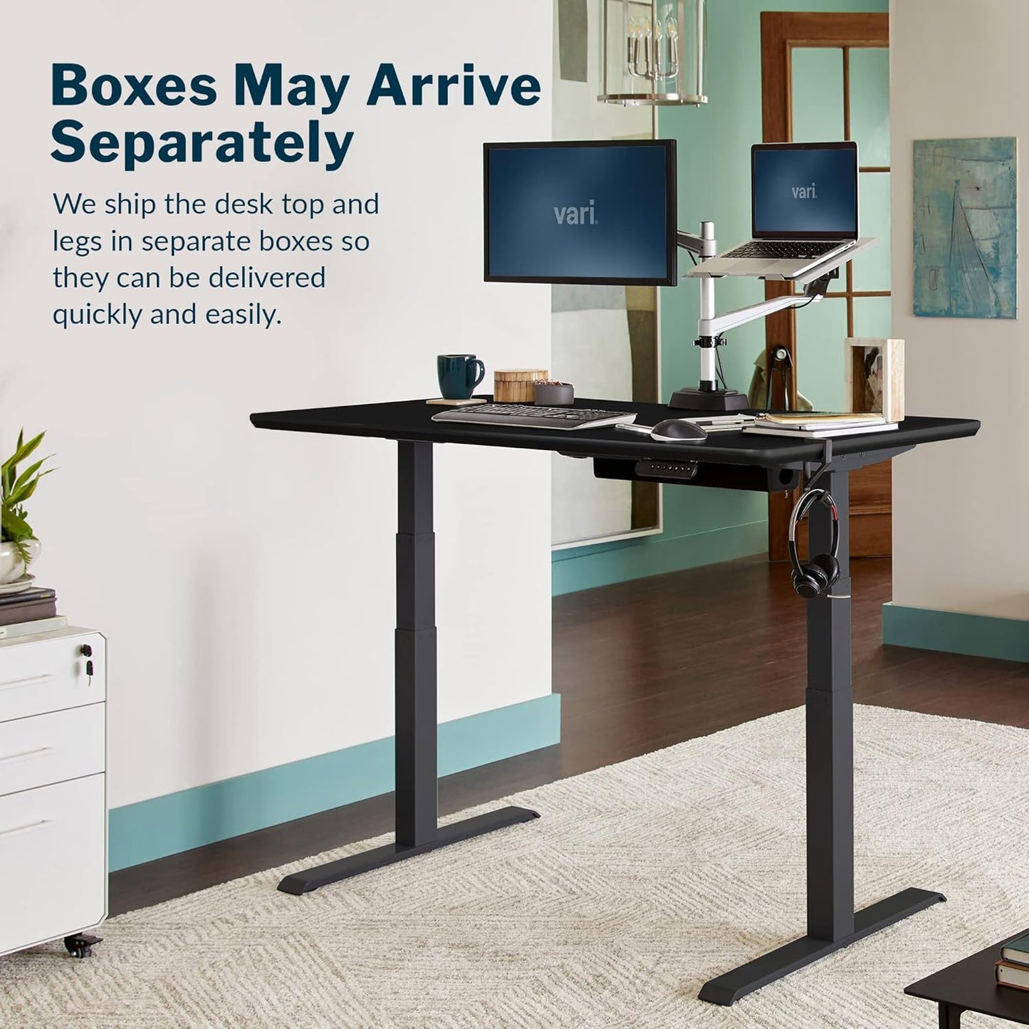 Classic Electric Standing Desk - desk Height Adjustable Sit/Stand Desk - Dual Motor with Memory Presets, Stable T-Style Legs - Gaming or Home Office Workstation - 60”X30”, Black