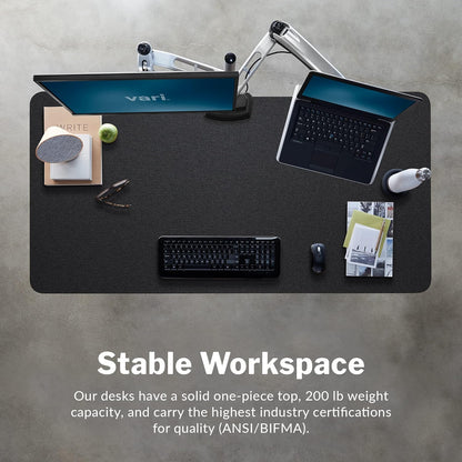 Classic Electric Standing Desk - desk Height Adjustable Sit/Stand Desk - Dual Motor with Memory Presets, Stable T-Style Legs - Gaming or Home Office Workstation - 60”X30”, Black