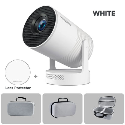 HY300 Ultra Portable Projector with Speaker Electronic Focus 4K 300ANSI Outdoor Movie Android11 BT5.4 Camping Projector