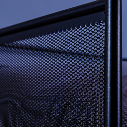 HQ Twin Gaming Bunk Bed with Built-In Shelving and LED Lighting, Black